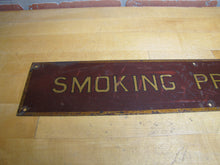 Load image into Gallery viewer, SMOKING PROHIBITED Old Railroad Train Station Safety Ad Sign Subway Trolley RR