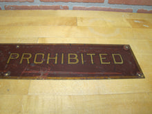 Load image into Gallery viewer, SMOKING PROHIBITED Old Railroad Train Station Safety Ad Sign Subway Trolley RR