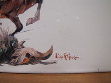 Load image into Gallery viewer, WINCHESTER WESTERN Sign Cowboy Horseback Rifle Old TOC Store Display Advertising