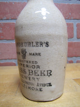 Load image into Gallery viewer, F SANDKUHLER'S SUPERIOR WEISS BEER BREWERY BALTIMORE Antique Stoneware Bottle Md