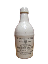 Load image into Gallery viewer, F SANDKUHLER'S SUPERIOR WEISS BEER BREWERY BALTIMORE Antique Stoneware Bottle Md