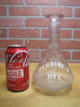 Load image into Gallery viewer, PERRINE'S RYE Pre Prohibition Back Bar Liquor Bottle Philadelphia Whiskey