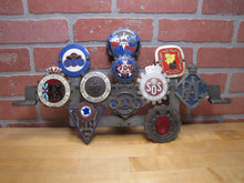 Load image into Gallery viewer, EUROPEAN TOUR 11 Original Old Car Club Badges Mounted on Bumper Bracket Sign Ad