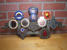 Load image into Gallery viewer, EUROPEAN TOUR 11 Original Old Car Club Badges Mounted on Bumper Bracket Sign Ad