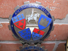 Load image into Gallery viewer, EUROPEAN TOUR 11 Original Old Car Club Badges Mounted on Bumper Bracket Sign Ad