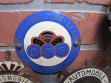 Load image into Gallery viewer, EUROPEAN TOUR 11 Original Old Car Club Badges Mounted on Bumper Bracket Sign Ad