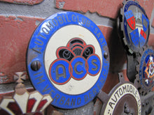 Load image into Gallery viewer, EUROPEAN TOUR 11 Original Old Car Club Badges Mounted on Bumper Bracket Sign Ad