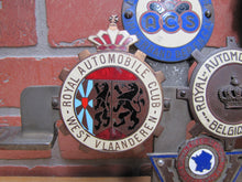 Load image into Gallery viewer, EUROPEAN TOUR 11 Original Old Car Club Badges Mounted on Bumper Bracket Sign Ad