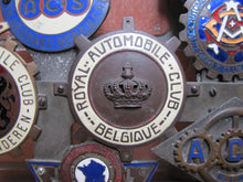 Load image into Gallery viewer, EUROPEAN TOUR 11 Original Old Car Club Badges Mounted on Bumper Bracket Sign Ad