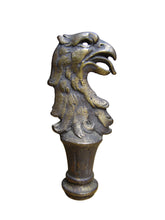 Load image into Gallery viewer, EAGLE Old Brass Decorative Arts Figural Birds Head Tongue Out Feathers Finial