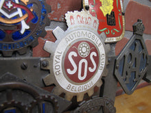Load image into Gallery viewer, EUROPEAN TOUR 11 Original Old Car Club Badges Mounted on Bumper Bracket Sign Ad