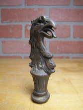 Load image into Gallery viewer, EAGLE Old Brass Decorative Arts Figural Birds Head Tongue Out Feathers Finial