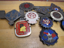Load image into Gallery viewer, EUROPEAN TOUR 11 Original Old Car Club Badges Mounted on Bumper Bracket Sign Ad