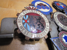 Load image into Gallery viewer, EUROPEAN TOUR 11 Original Old Car Club Badges Mounted on Bumper Bracket Sign Ad