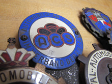 Load image into Gallery viewer, EUROPEAN TOUR 11 Original Old Car Club Badges Mounted on Bumper Bracket Sign Ad