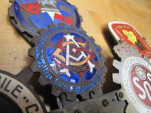 Load image into Gallery viewer, EUROPEAN TOUR 11 Original Old Car Club Badges Mounted on Bumper Bracket Sign Ad