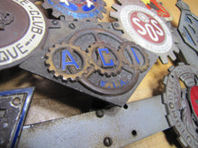 Load image into Gallery viewer, EUROPEAN TOUR 11 Original Old Car Club Badges Mounted on Bumper Bracket Sign Ad