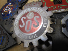 Load image into Gallery viewer, EUROPEAN TOUR 11 Original Old Car Club Badges Mounted on Bumper Bracket Sign Ad