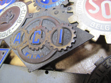 Load image into Gallery viewer, EUROPEAN TOUR 11 Original Old Car Club Badges Mounted on Bumper Bracket Sign Ad