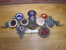 Load image into Gallery viewer, EUROPEAN TOUR 11 Original Old Car Club Badges Mounted on Bumper Bracket Sign Ad