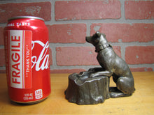Load image into Gallery viewer, DOG TREE STUMP LIGHTER ASHTRAY Old Figural Pivot Head ASIAN Signed Unique