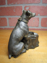 Load image into Gallery viewer, DOG TREE STUMP LIGHTER ASHTRAY Old Figural Pivot Head ASIAN Signed Unique