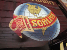 Load image into Gallery viewer, SCHLITZ ON DRAUGHT Old Reverse on Glass Sign Pre-Prohibition Beer Advertising