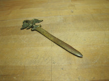Load image into Gallery viewer, RASSELER'S LANDSCAPING Old Bronze EAGLE Ornate Advertising Letter Opener