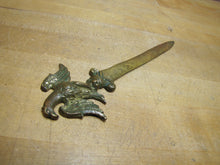 Load image into Gallery viewer, RASSELER'S LANDSCAPING Old Bronze EAGLE Ornate Advertising Letter Opener