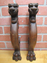 Load image into Gallery viewer, Gargoyle Monster Griffin Beasts Devil Dogs Antique Wooden Salvage Hardware