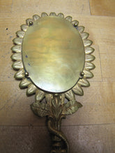 Load image into Gallery viewer, SERPENT SNAKE LEAVES Antique Decorative Arts Hand Mirror Ornate Bevel Edge Glass