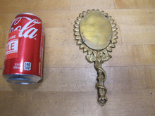 Load image into Gallery viewer, SERPENT SNAKE LEAVES Antique Decorative Arts Hand Mirror Ornate Bevel Edge Glass