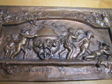 Load image into Gallery viewer, MURPHY VARNISHES 19c Victorian Advertising Plaque Sign Exquisite Cherubs Ornate