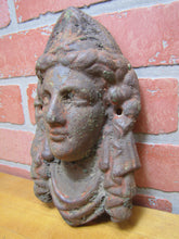 Load image into Gallery viewer, MAIDENS HEAD Antique Cast Iron Figural Architectural Salvage Hardware Element
