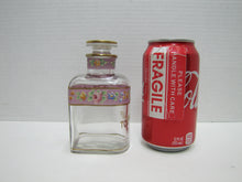 Load image into Gallery viewer, TOILET WATER Antique Perfume Glass Bottle Hand Painted Ornate Detailing Flowers