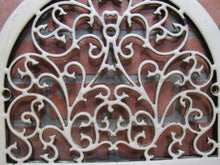 Load image into Gallery viewer, Antique Decorative Arts Victorian Vent Cover Grate Porcelain Over Cast Iron