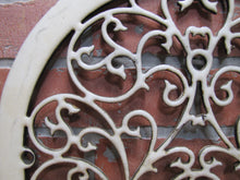 Load image into Gallery viewer, Antique Decorative Arts Victorian Vent Cover Grate Porcelain Over Cast Iron