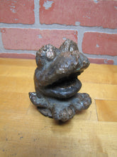 Load image into Gallery viewer, EASTERN MOULDED PROD CONN FROG Old Cast Metal Bronze Squeeky Toy Industrial Mold