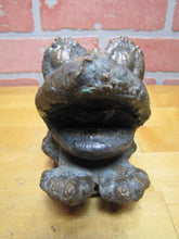 Load image into Gallery viewer, EASTERN MOULDED PROD CONN FROG Old Cast Metal Bronze Squeeky Toy Industrial Mold