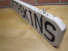 Load image into Gallery viewer, SHEEP-SKINS Old Double Sided Wooden Advertising Sign Wood Sheepskins Store Shop