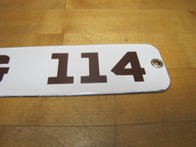 Load image into Gallery viewer, SEWING 114 Old Brown White Porcelain Sign School Class Room Grommets Arts Crafts