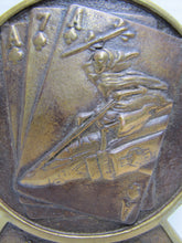 Load image into Gallery viewer, VF-171 UNITED STATES NAVY Old Brass Plaque Sign Fighter Squadron Cards Missile