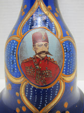 Load image into Gallery viewer, Cobalt Blue Glass Perisan Portrait Vase Decanter Pitcher Hookah Ornate