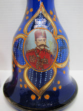 Load image into Gallery viewer, Cobalt Blue Glass Perisan Portrait Vase Decanter Pitcher Hookah Ornate