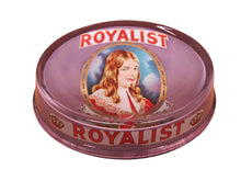Load image into Gallery viewer, ROYALIST Antique CIGAR Advertising Glass Change Receiver Tray BRUNHOFF MFG OHIO