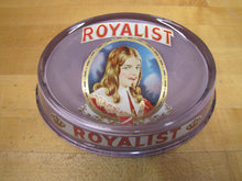 Load image into Gallery viewer, ROYALIST Antique CIGAR Advertising Glass Change Receiver Tray BRUNHOFF MFG OHIO