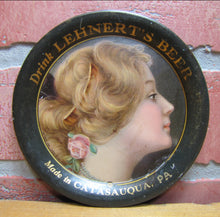 Load image into Gallery viewer, DRINK LEHNERT'S BEER c1907 Made in CATASAUQUA PA Pre Prohibition Beer Tray AAW O