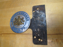 Load image into Gallery viewer, DEPUTY CORONER PHILA PA Old Auto Truck Badge Plate Topper Ad Sign Philadelphia