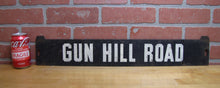 Load image into Gallery viewer, GUN HILL ROAD Orig Old Double Sided Metal Subway Street Stop Sign Bronx New York