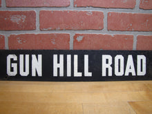 Load image into Gallery viewer, GUN HILL ROAD Orig Old Double Sided Metal Subway Street Stop Sign Bronx New York